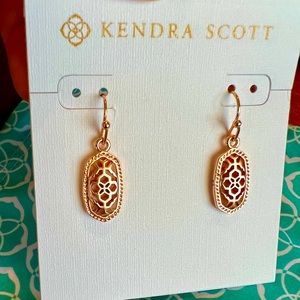 Kendra Scott Rose Gold Drop Earrings 1.25” long in excellent condition